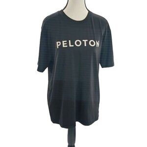 Peloton T Shirt Black Wicking Stretch Century Ride Unisex Size Medium